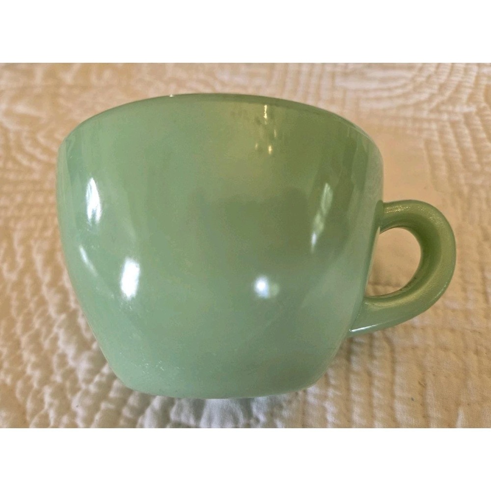 Vintage Fire King Oven Ware Jade-ite Tea Cup Mug 1950s ? Jadeite Restaurant Ware